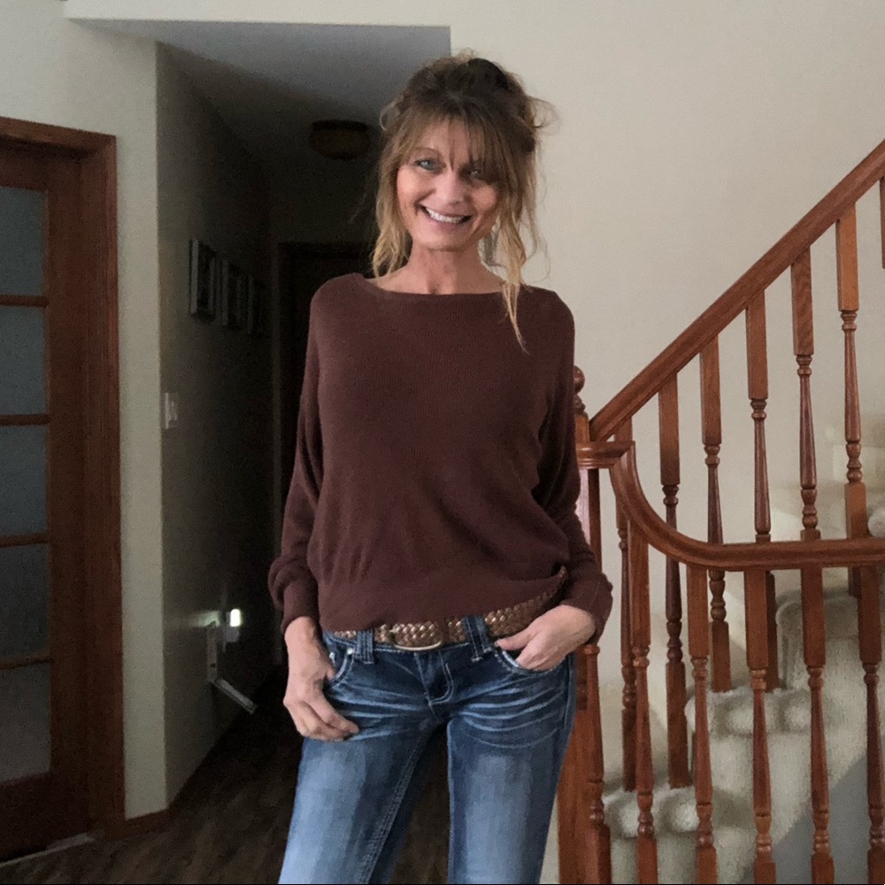 Garage brown long sleeve sweater
